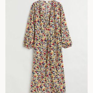 H&M Floral Wrap Midi Dress